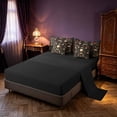 thumbnail image 4 of Homewish Moon Phase Printed Twin Bedding, Butterfly Blossom Bedding Comforter Set, Black Reversible 7-Piece, 4 of 7