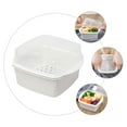 thumbnail image 2 of Oecoator Microwave Vegetable Steamer Box Double Layer Plastic Steamer Kitchen Steaming Case With Lid, 2 of 7