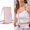 Rose Gold, variant on Motorola Edge 2023 Case ,RFID Blocking Cover Crossbody Lanyard Flip Leather Wallet Case for Motorola Edge 2023
