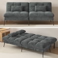 thumbnail image 6 of COMHOMA Convertible Futon Sofa Bed Upholstered Futon Couch Corduroy Sleeper Sofa, Green, 6 of 11