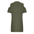 thumbnail image 4 of Disamer Sundresses for Women Beach Vacation 2026 Spring Cover Ups Short Sleeve T Shirt Dress Cold Shoulder Summer Dresses, 4 of 6