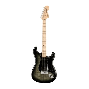 Open Box Squier Affinity Series Stratocaster FMT HSS Maple Fingerboard Electric Guitar Black Burst