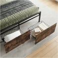 thumbnail image 3 of JERFIT Full Size Bed Frame with USB Charging Station, Storage Headboard, 2 Drawers, No Box Spring Needed, Metal Platform Bed in Black, 3 of 10