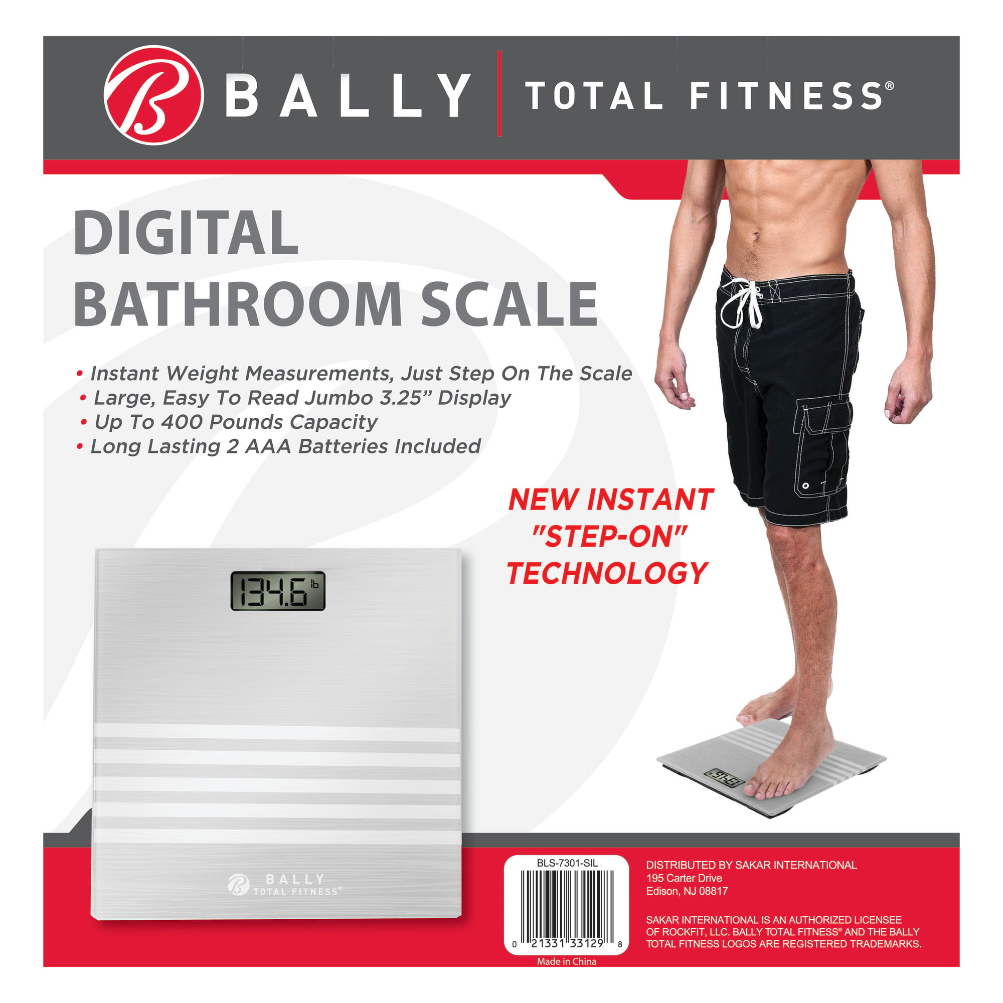 Bally's 'Total Fitness' Digital Body Analysis Bathroom Scale – 365
