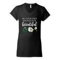 thumbnail image 2 of Wild Bobby, Be Your Own Kind of Beautiful Inspirational, Pop Culture, Women Standard V-Neck Tee, Black, Small, 2 of 3