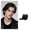 Black, variant on Men's Fluffy Synthetic Hair Wigs with Seamless Invisible Hair Net for Natural Look and Comfort