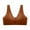 #7-Brown, variant on Pntutb Women's Bra Soild Wire Free Underwear One-Piece Bra Everyday Front Buckle Underwear