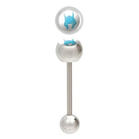 Licensed Helmet of Thor Stainless Steel Tongue Ring