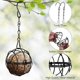 thumbnail image 3 of 4 Pcs Fat Ball Feeders Hanging Bird Feeder Metal Fat Ball Bird Holder with 4 S-shaped hooks for Outdoor Garden, 3 of 5