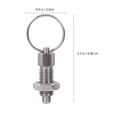thumbnail image 3 of KAKOWELY Spring Pin 2pcs Stainless Steel Knob Plunger Split Position Column Spring Pin Screw Type Quick Release Pin (LHFSS-10-1.5-6 Stainless Steel Round Head), 3 of 4