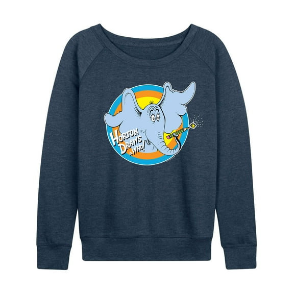 Dr. Seuss - Horton Draws A Who - Women's Lightweight French Terry Long Sleeve Shirt