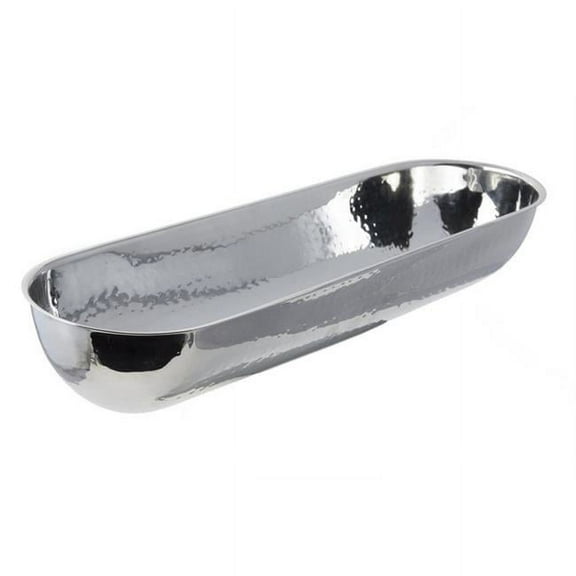 Bon Chef 61216 17.5 x 5.75 x 3 in. Long Oval Snack 2 quart Bowl with Hammer, 16 oz