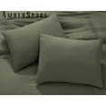 thumbnail image 3 of Amberspace Prewashed fabric 3-piece Bed in a Bag Comforter Set with Shams,Olive Green,Queen, 3 of 9