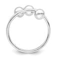 thumbnail image 5 of Auriga Fine Jewelry 925 Sterling Silver Rhodium Plated Polished 3 Ball Ring Size 8 for Women, 5 of 6