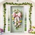 thumbnail image 2 of YWIYIUD 1PC Happy Easter Door Cover Easter Decorations, 71x35 Inch Easter Rabbit Eggs Door Banner Welcome Easter Banner Spring Theme Rabbit Door for Front Door Wall Indoor Outdoor Home Decor, 2 of 7