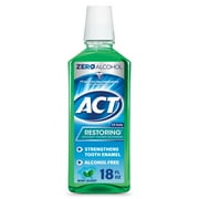 ACT Restoring Anticavity Fluoride Mouthwash with Zero Alcohol, Mint Burst, 18 fl. oz.