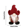 thumbnail image 4 of MXTPOV Christmas Decorations Hanging for Christmas Tree, Red Plush Gnome Ornaments for Backpack Walls Fireplace, Cute Faceless Dolls for Home Decor, 6 inch, 4 of 6
