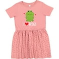 thumbnail image 3 of Inktastic I Love Frogs Girls Toddler Dress, 3 of 5