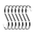 thumbnail image 1 of 10pcs Flat S Shape Chrome Finish Heavy-duty Hanging Hooks, For Scarf, Apparel, 1 of 5