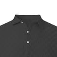 thumbnail image 6 of VgaVtl Turn Down Collar Shirts for Men Summer Beach Short Sleeve Vacation Button Mens Tops Plain Leisure, 6 of 6