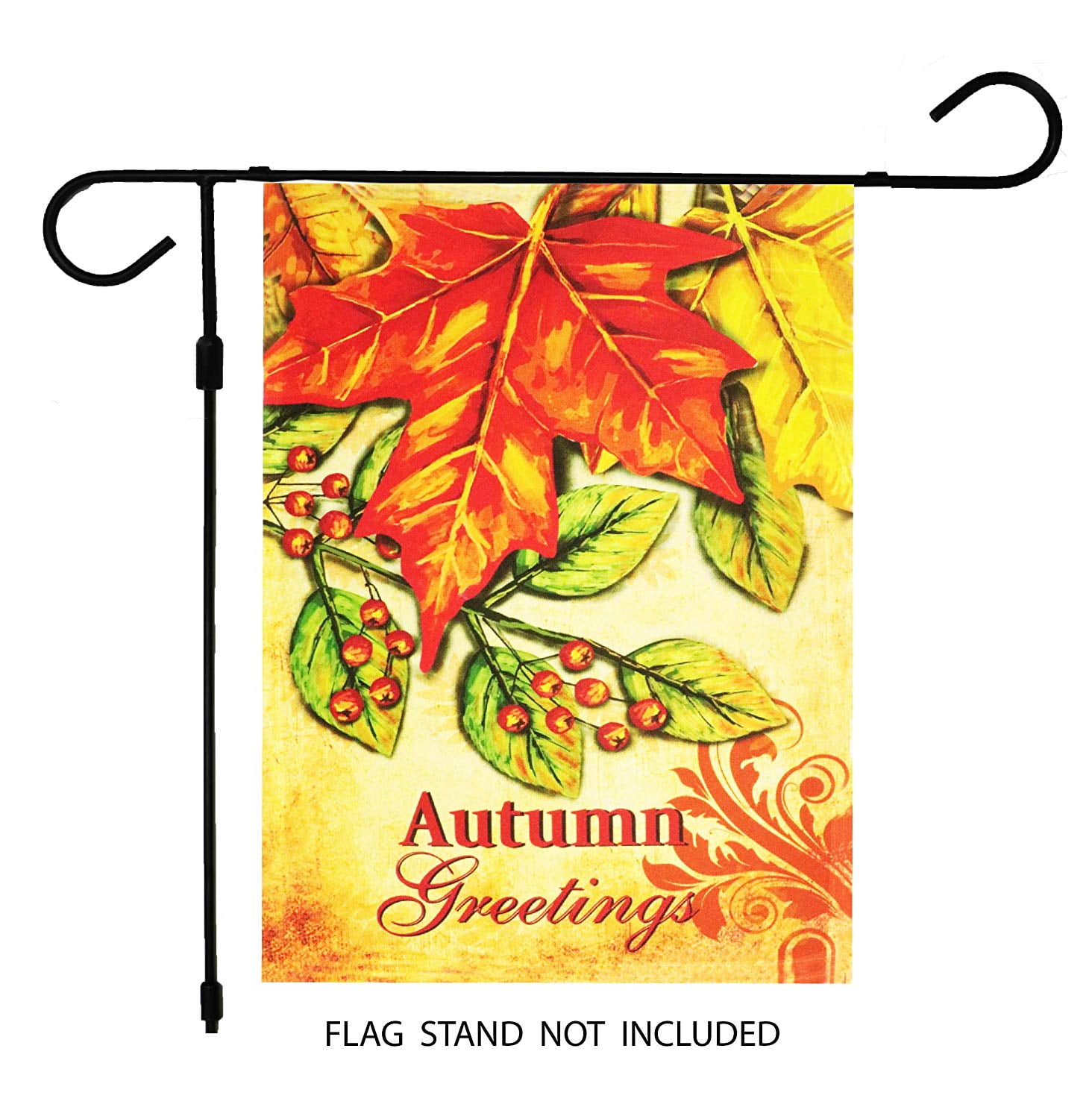 G128 Home Decorative Fall Garden Flag Autumn Greetings Quote, Autumn
