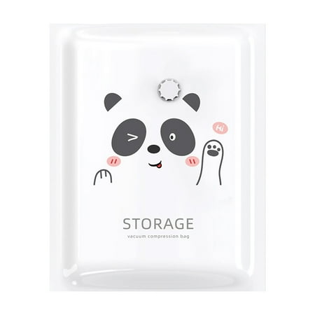 

Yesbay Vacuum Storage Bag Dustproof Moisture-proof Cartoon Panda Printing Air Compression Bag Quilt Organizer Household Supplies