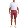 thumbnail image 2 of INSPIRE CHIC Mens Dress Shorts Flat Front Lightweight Summer Business Formal Shorts with Pocket 32 Red, 2 of 5