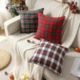 thumbnail image 6 of Christmas Pillow Covers 20x20 Set of 2 Buffalo Plaid Striped Christmas Pillow Red and White Christmas Decorations Throw Pillow Cover for Living Room Couch Sofa, 6 of 6