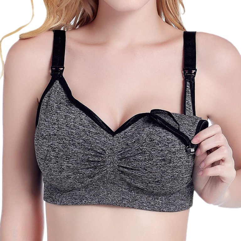 Maternity Solid Ruched Nursing Bra