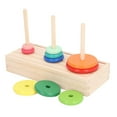 thumbnail image 2 of Puzzle Puzzle Game Wooden Tower Educational Logical Thinking Training 10 Rings Tower Intellectual Toy Brain Teaser For Kids Early Leaning, 2 of 8