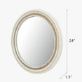thumbnail image 2 of ABBSR Round 24inch Bathroom Wall Mirror,Vintage White Decorative Hanging Mirror for living Room,Hallway,Entryway, 2 of 8