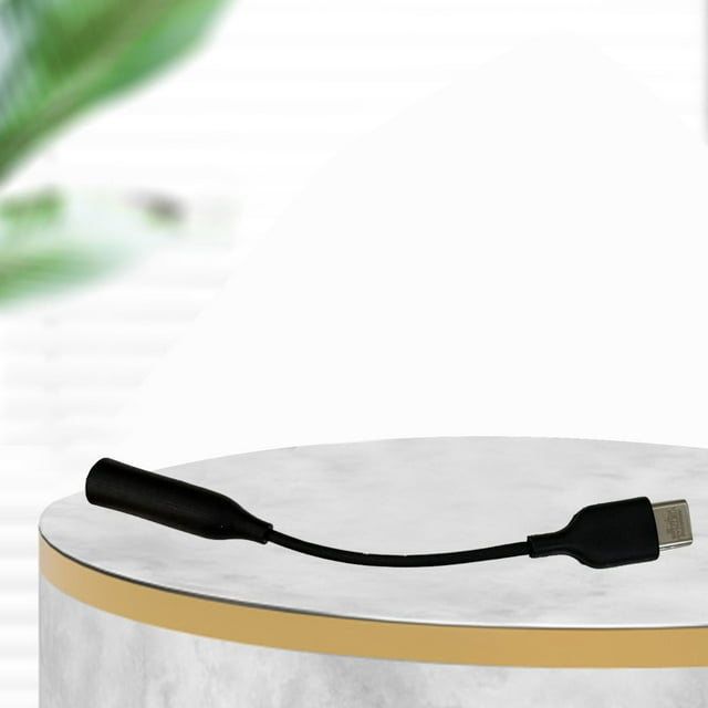Adaptador de cable USB C a conector de auriculares/auriculares de 3,5 mm, puerto macho tipo C a conector auxiliar de audio estéreo hembra de 3,5 mm