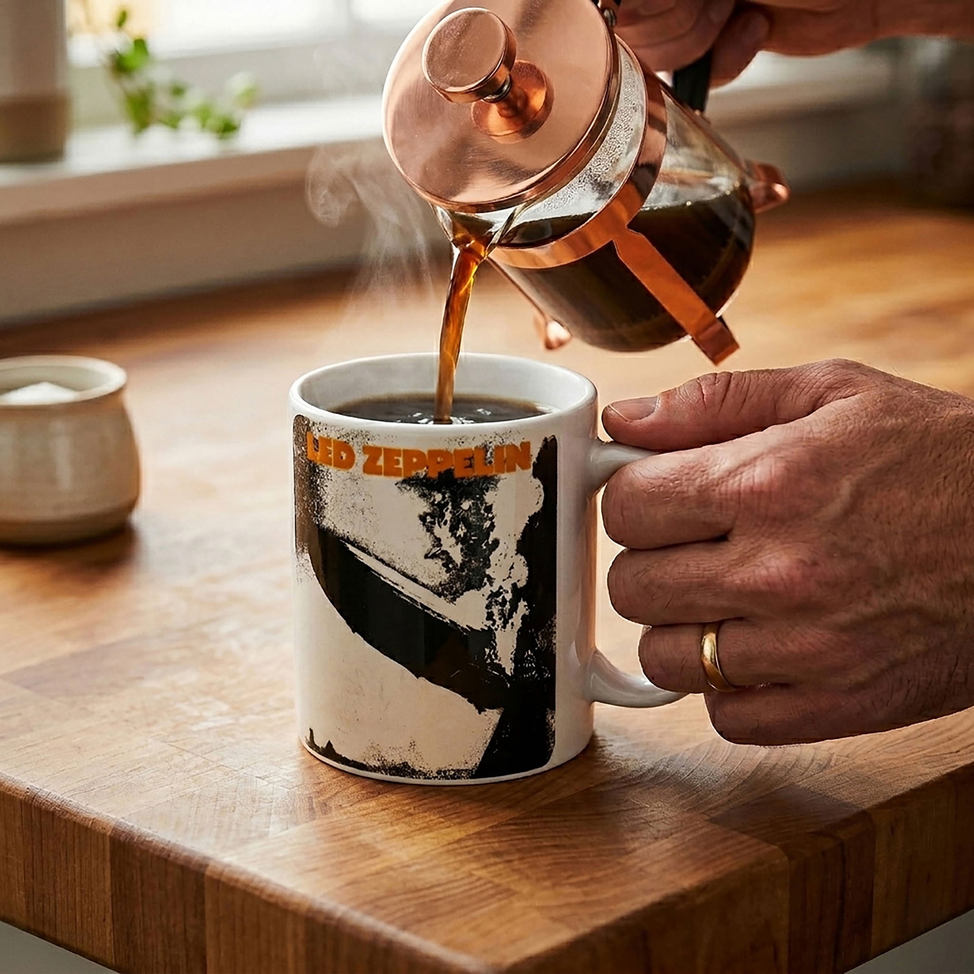 Pyramid America: Led Zeppelin - 11oz Ceramic Mug - Coffee & Tea Cup, Classic Rock Band Art, Microwave-Dishwasher Safe, Music Fan Collectible, Licensed