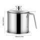 thumbnail image 5 of ¡Gran Promo de Temporada!, Olla de aceite de 1,3 l, olla de filtrado de aceite de acero inoxidable 304, olla de filtro de cocina de gran capacidad para el hogar, tanque de almacenamiento de aceite, 5 of 9