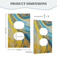 thumbnail image 5 of ZICANCN Outlet Covers Wall Plate, Abstract Luxury Gold Glitter Light Switch Cover Decorative, Duplex Toggle Combo 1-Gang, 5 of 9
