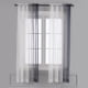 thumbnail image 4 of Ombre - Cortinas transparentes de lino sintético degradado con bolsillo para barra de semi gasa par yeacher Gris 52" de ancho x 72" de largo, 4 of 7