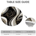 thumbnail image 6 of Black White Marble Gold Line Pattern Round Fitted Tablecloth with Elastic Edge,Dining Table Cover Waterproof,Outdoor Round Tablecloth for Camping,Dining,Indoor and Outdoor, 6 of 7