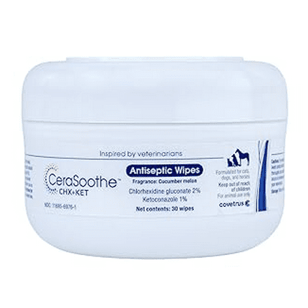 CeraSoothe® CHX KET Antiseptic Wipes 30 ct