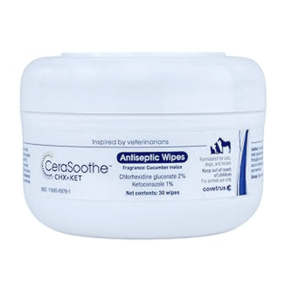 CeraSoothe® CHX KET Antiseptic Wipes 30 ct