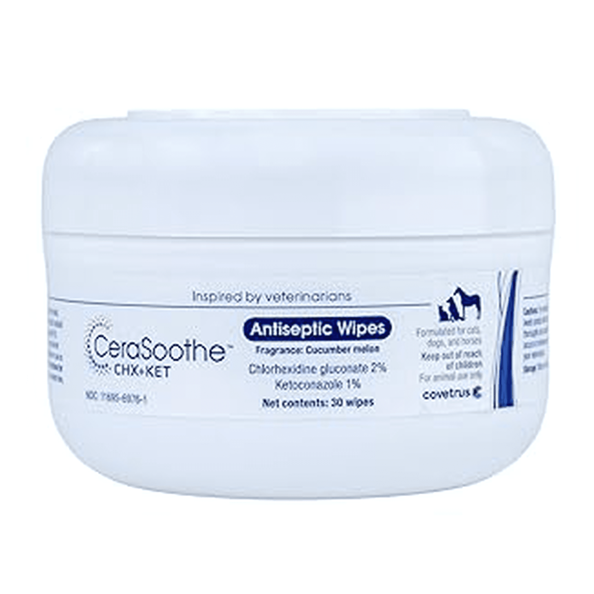 CeraSoothe® CHX+KET Antiseptic Wipes 30 ct