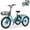 Cyan, variant on MOONCOOL TK1 Folding Electric Tricycle for Adults,48V 14.5Ah Removable battery, Peak1000W Motor, 20" Fat Tire Step-Thru 3 Wheel Electric Bicycle W/ Wide Seat & Backrest