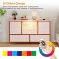 thumbnail image 2 of EastVita 8 Drawer TV Stand with Power Outlet & LED for 55" TV,Wide Dresser Console for Bedroom,8 Deep Drawers,Pink, 2 of 8