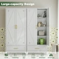 thumbnail image 4 of CXUZCZ 71" Tall Metal Storage Cabinets,Kitchen Pantry Cabinet with 3 Adjustable Shelves and 1 Drawer,Freestanding Cupboard for Kicthen,Dining Room,Living,Hallway,White, 4 of 11