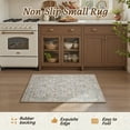 thumbnail image 7 of SIXHOME 2'x3' Floral Area Rug, Washable Non-Slip Traditional Carpet, Soft Botanical Accent Rug for Entryway Kitchen Bedroom, Beige, 7 of 7