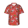 thumbnail image 1 of Fotbe Cute Christmas Bunny Camisa Hawaiana para Hombre Unisex – Camisa Casual de Verano con Botones de Manga Corta de Algodón y Lino,3X-Large, 1 of 7