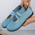 thumbnail image 6 of Miluxas Women’s Ballet Flats Knit Mary Jane Flat Comfort Walking Slip-on Dressy Work Driving Shoes with Straps Blue 5.5(36), 6 of 8
