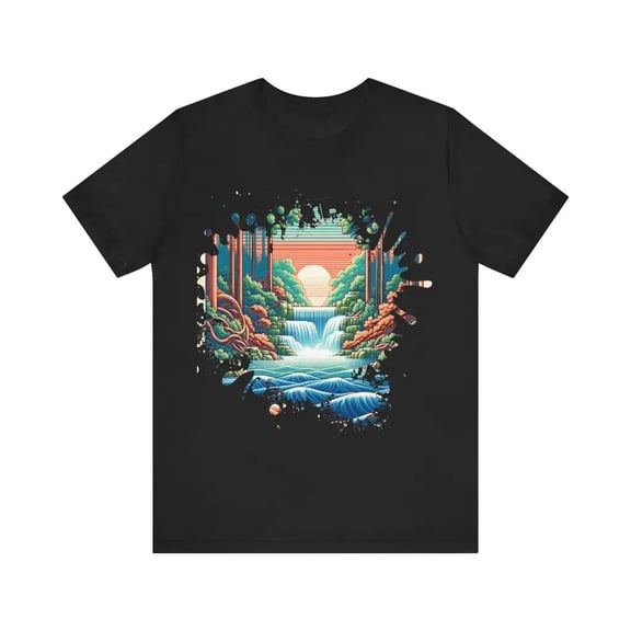 Rivers Embrace in the Wooded Realm - Jersey Short Sleeve Tee