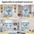 thumbnail image 6 of Blue Turtle Coastal Kitchen Curtains 63 Inch Length, Eucalyptus Leaves Botanical Grommet Top Bedroom Living Room Curtains, Light Filtering Cafe Curtain Drapes 2 Panels Set 84''x63'', 6 of 9