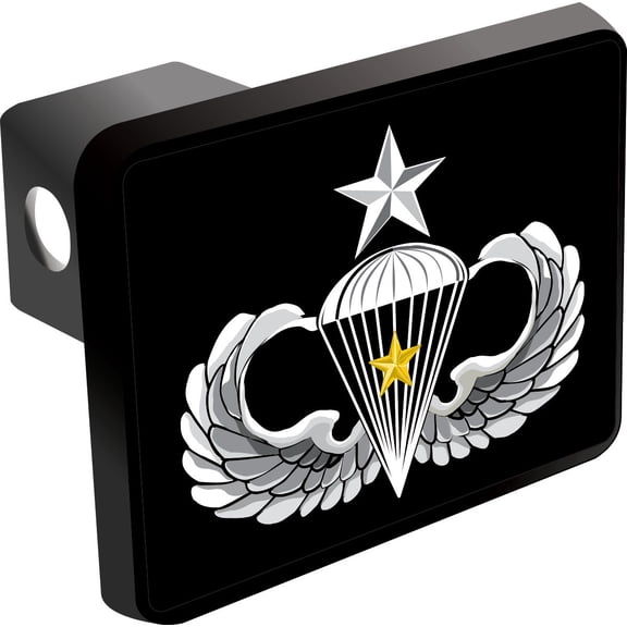 U.S. Army Senior 5 Combat Jump Wings Trailer Hitch Cover