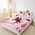 thumbnail image 4 of Feelyou Western Cowgirl Twin Sheet Sets, Pink Buffalo Plaid Bedding, 3 Pieces, 4 of 7